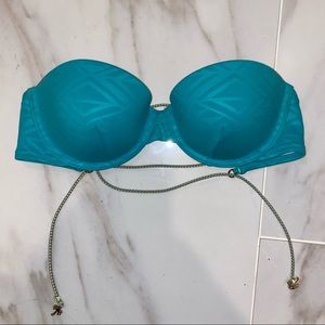 Turquoise Victoria’s Secret bandeau bathing suit